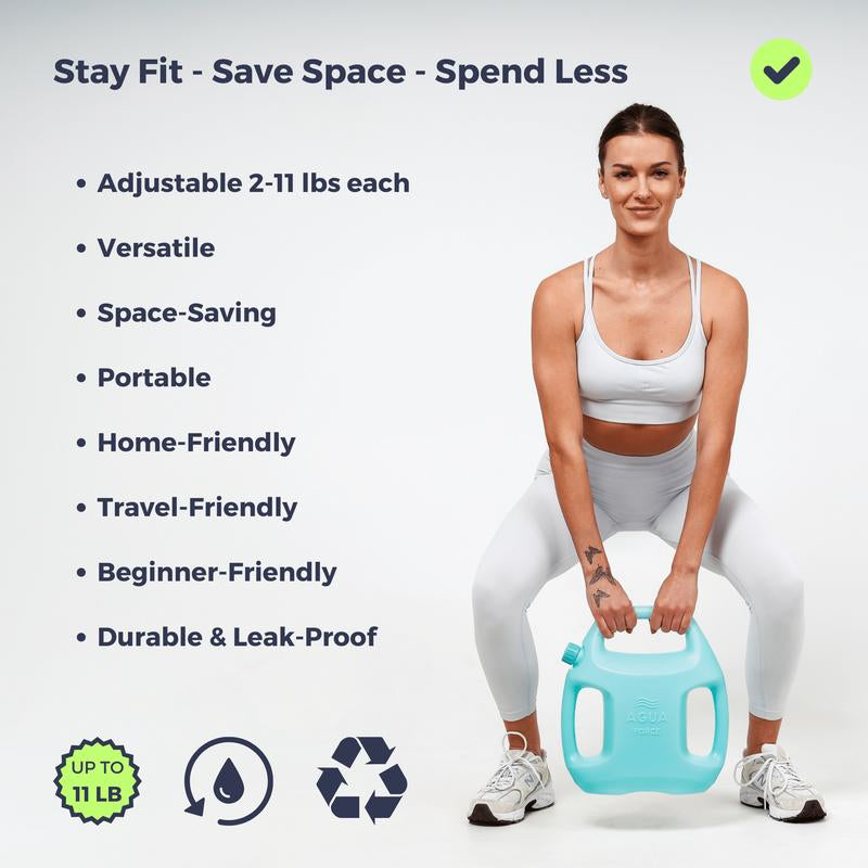 Water-Filled Adjustable Weights (2-11 Lbs - Set of 2 )