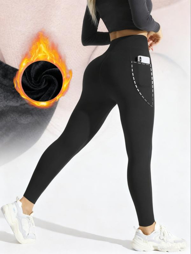 High Waist Thermal Lined Sports Leggings
